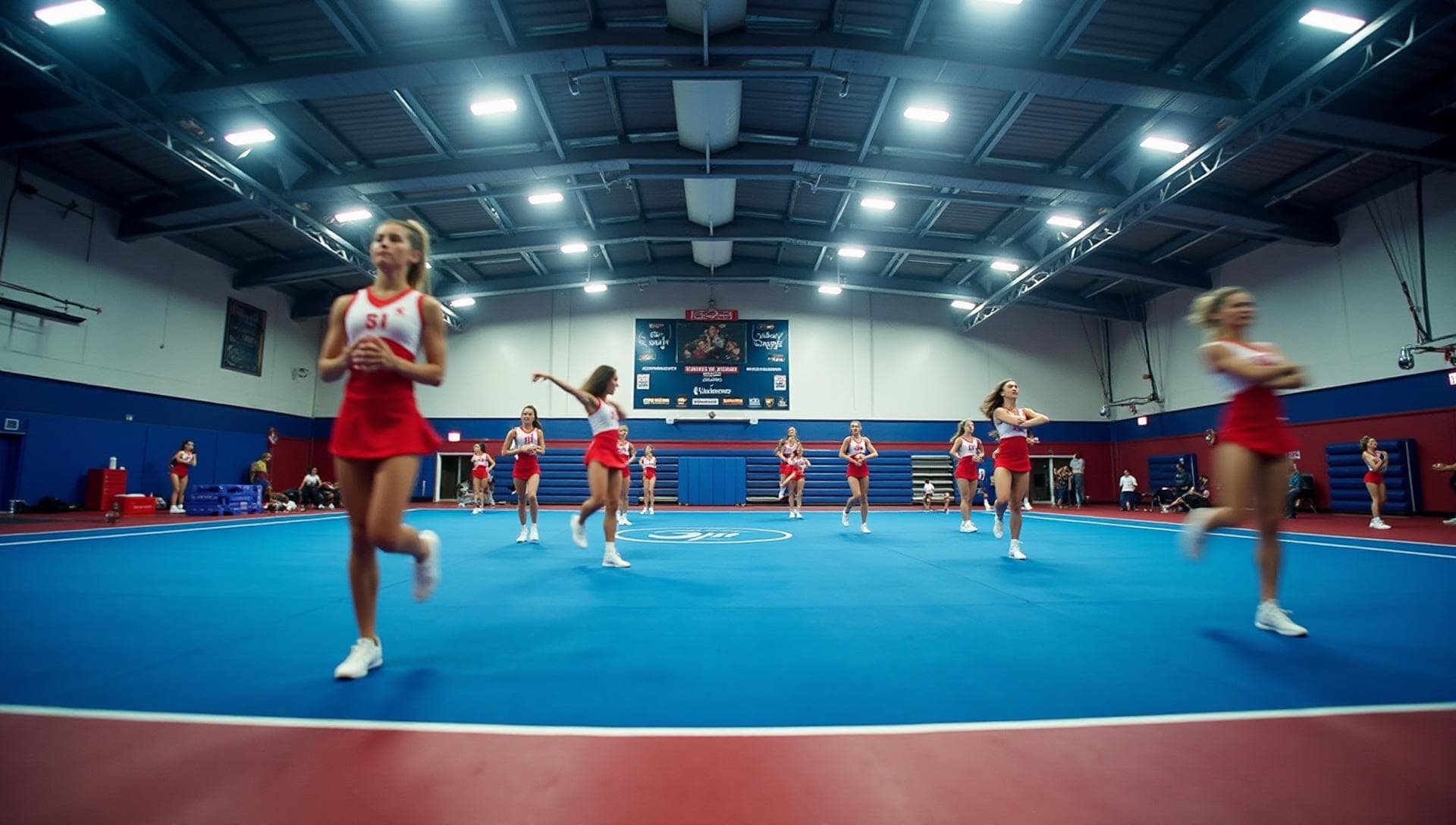 Cheer gym in motion